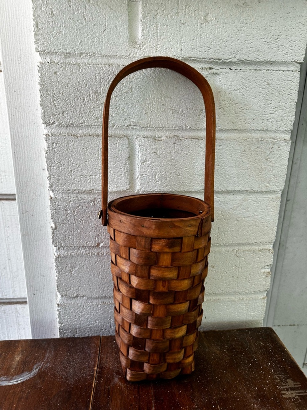 Longaberger Rustic Brown Tall Hanging Basket